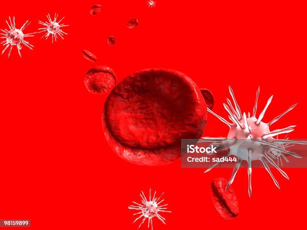 Di Sangue - Fotografie stock e altre immagini di AIDS - AIDS, Bacillus subtilis, Batterio
