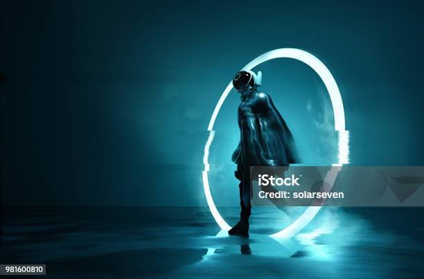 Exiting The Void Stock Photo - Download Image Now - Futuristic, Technology, People
