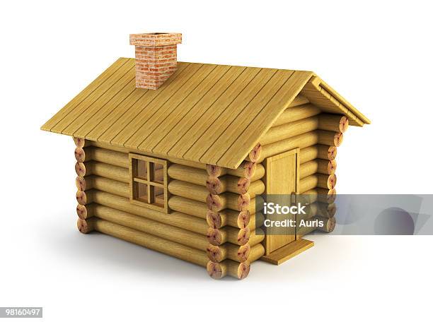 Wooden Loghouse Stock Photo - Download Image Now - Cut Out, Log Cabin, Cottage