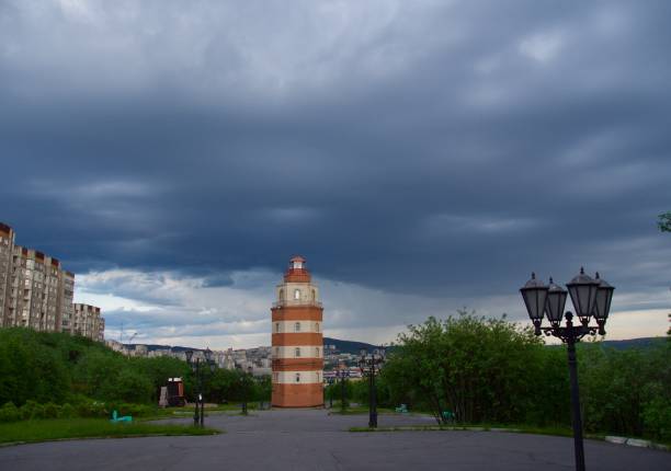 Murmansk, Russia. city landscape with a view of the Kola Bay