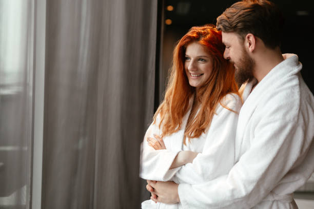istock Beautiful couple enhoying wellness weekend 981621924