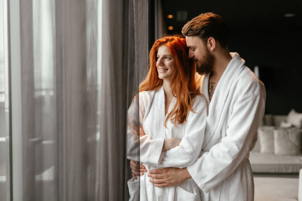 istock Beautiful couple enhoying wellness weekend 981621978