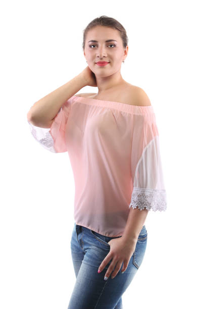 istock Pretty girl isolated on white background 981623306