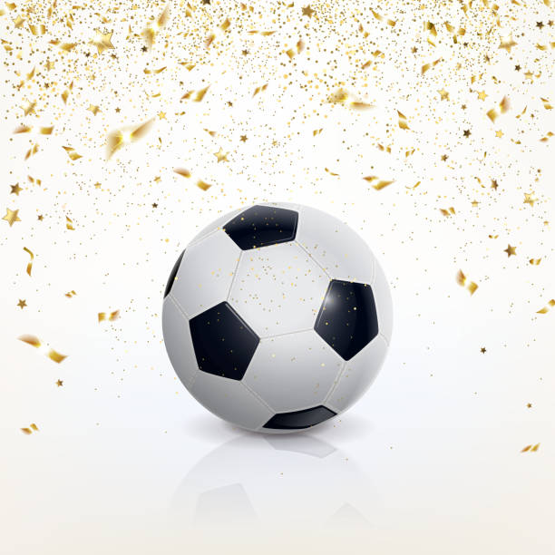 istock Soccer Ball and Golden Confetti 981626134
