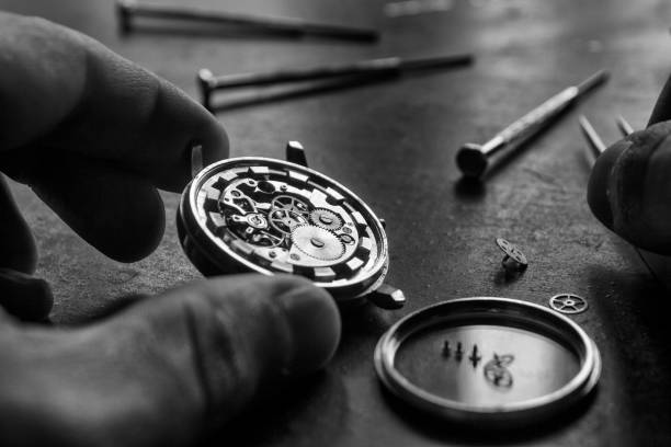 istock Watchmaker is repairing the mechanical watches in his workshop 981627714