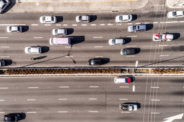 istock Top view of Traffic on the Highway 981633044