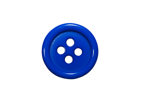 isolated blue button