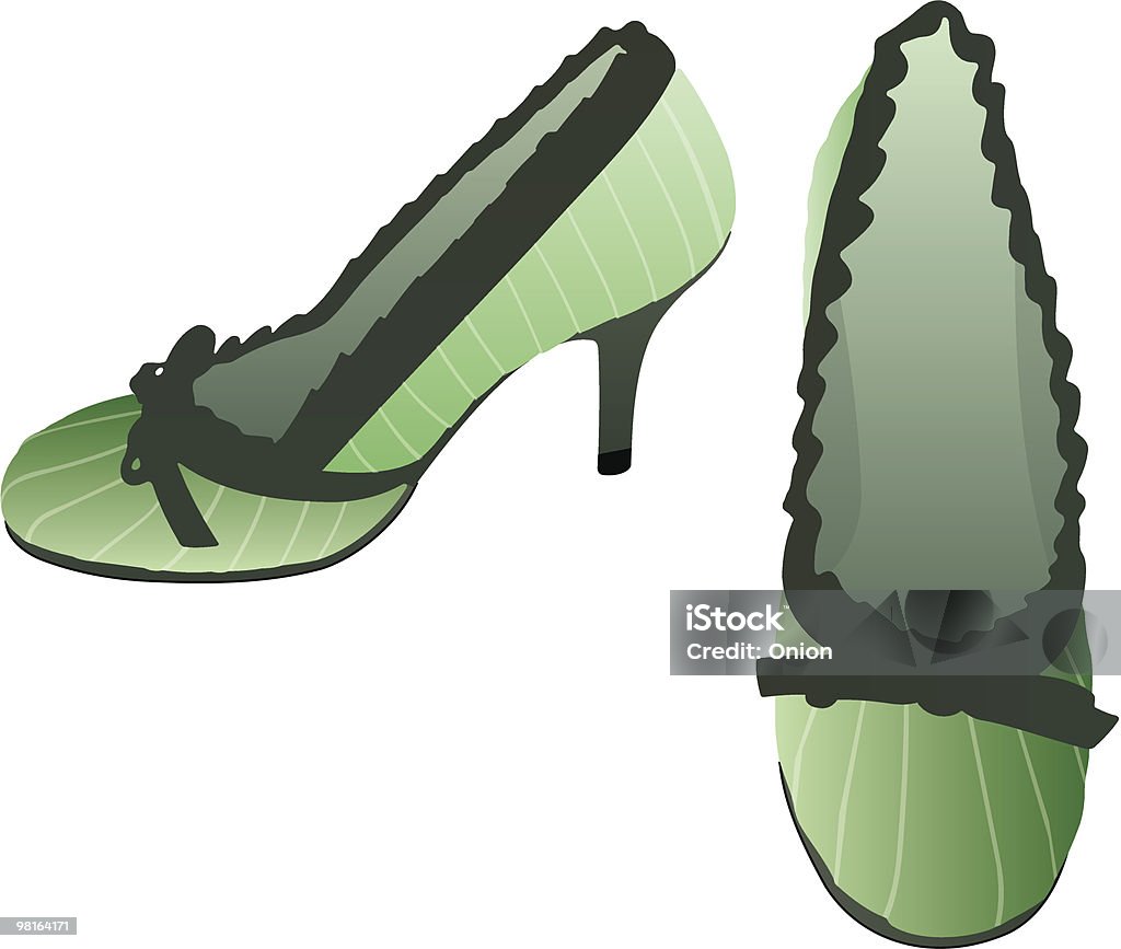 Illustration de chaussures féminine - clipart vectoriel de Style rétro libre de droits