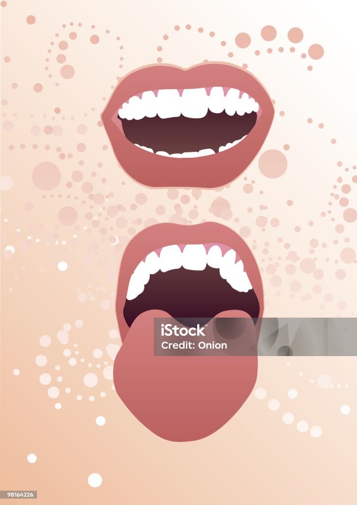 Expressões de boca ilustração - Royalty-free Aberto arte vetorial