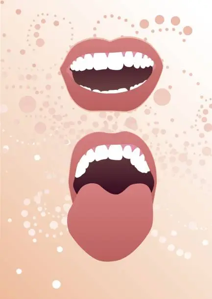 Vector illustration of Mouth expressions illustration