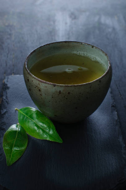 istock hot green tea in a traditional bowl 981653060