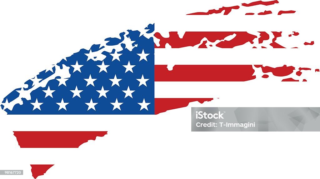 USA malowane Flaga - Grafika wektorowa royalty-free (Ameryka)