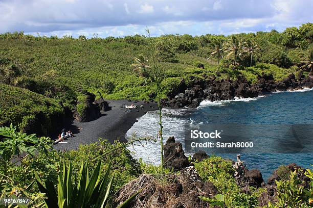 Foto de Praia De Areia Negra e mais fotos de stock de Areia - Areia, Areia Preta, Big Island - Ilhas do Havaí