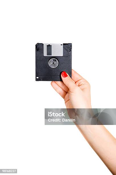 Photo libre de droit de Main De La Femme A Obtenu Une Diskette banque d'images et plus d'images libres de droit de Disquette - Disquette, Doigt humain, Image en couleur