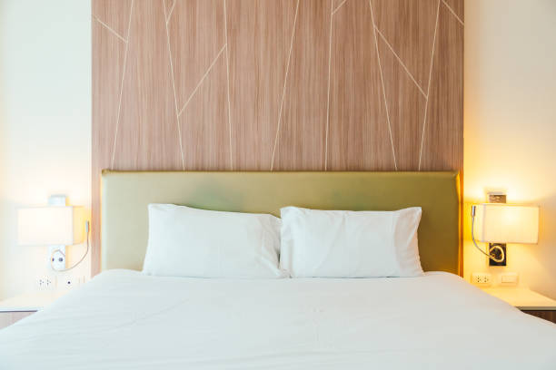 istock Pillows On Bed In Bedroom At Home 981731924