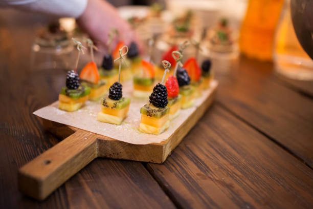 istock Canape with fruits and berries 981732132