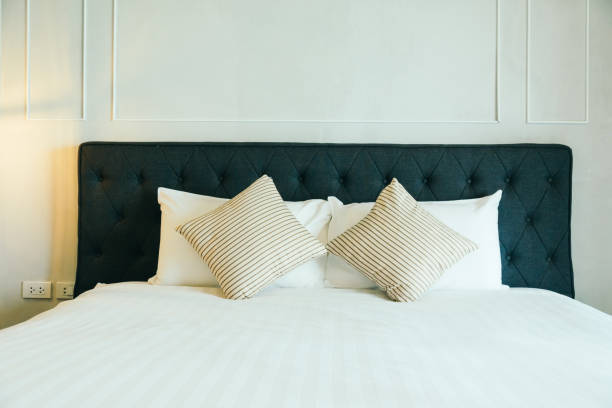 istock Pillows On Bed In Bedroom At Home 981733084