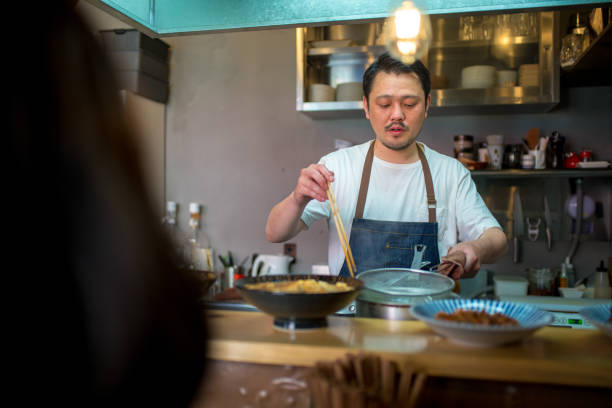 Japanese chef in an Izakaya Restaurant