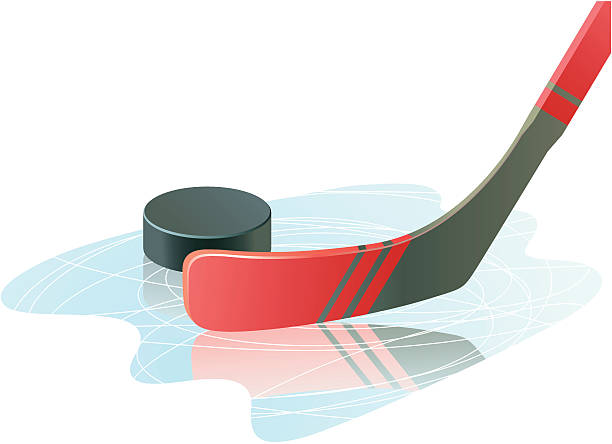 Hockey vector art illustration