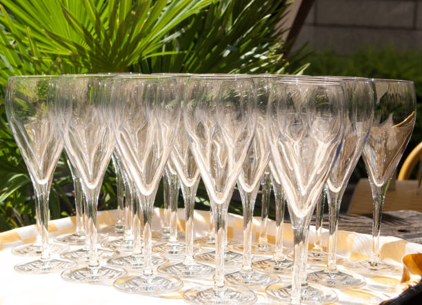 istock Tray of empty glasses 981742196