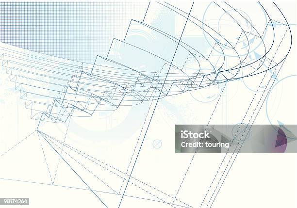 Abstraite Géométrique Vecteurs libres de droits et plus d'images vectorielles de Plan d'architecte - Plan d'architecte, Architecture, Courbe