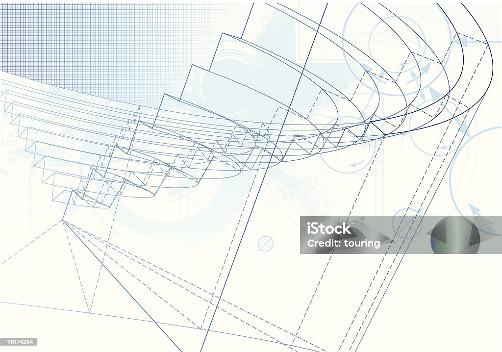 Abstração geométricas - Vetor de Plano de arquitetura royalty-free