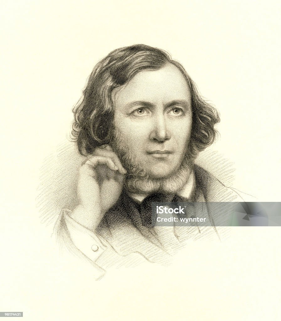 Portrait de Robert Browning - Illustration de Angleterre libre de droits