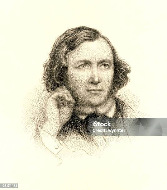 Portrait De Robert Browning Vecteurs libres de droits et plus d'images vectorielles de Angleterre - Angleterre, Antiquités, Art du portrait