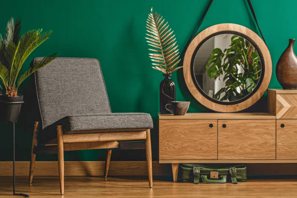 istock Green vintage room interior concept 981745662