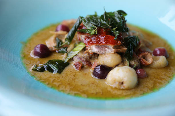 Green curry with roasted duck , Thai food