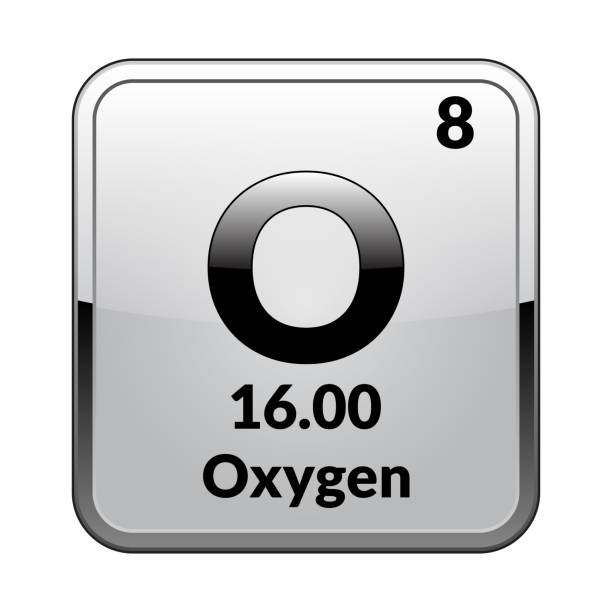 ilustraciones, imágenes clip art, dibujos animados e iconos de stock de el elemento de la tabla periódica oxygen.vector. - tabla periódica de elemento de oxígeno