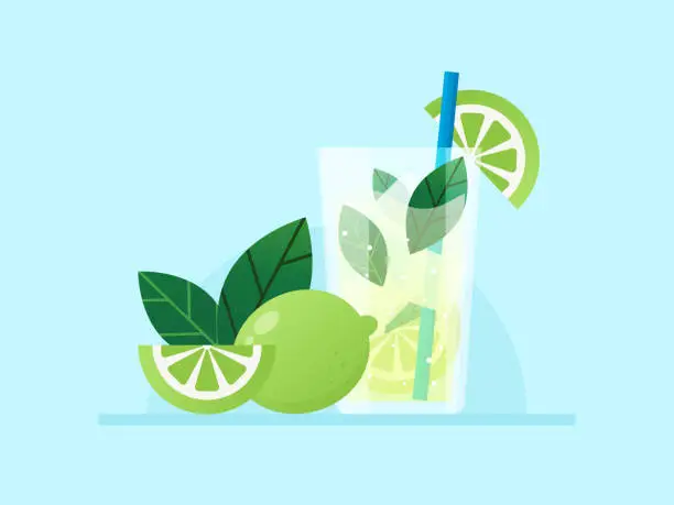 Vector illustration of Mojito Cocktail