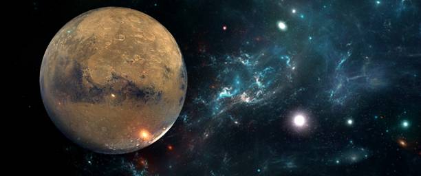 istock Planets and galaxies, science fiction wallpaper. 981771142