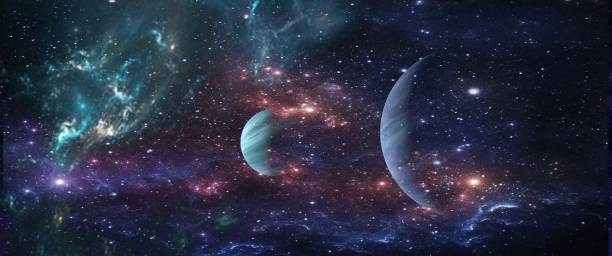 istock Planets and galaxies, science fiction wallpaper. 981771364