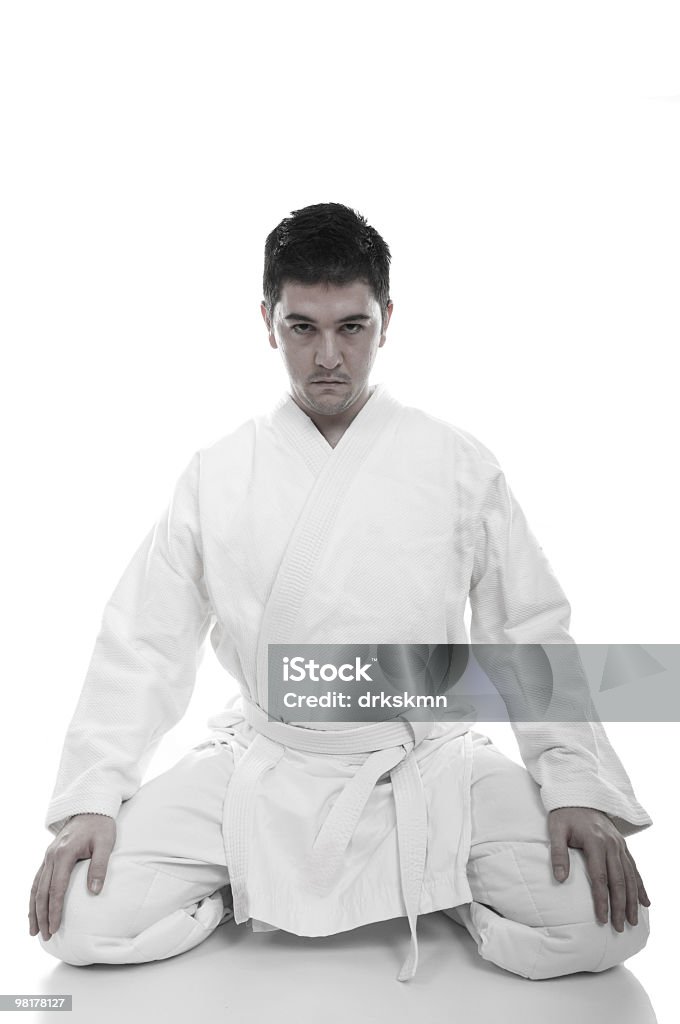 若い judoist - 正座のロイヤリティフリーストックフォト