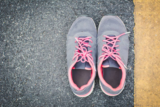 istock High Angle View Of Shoes On Road 981781548