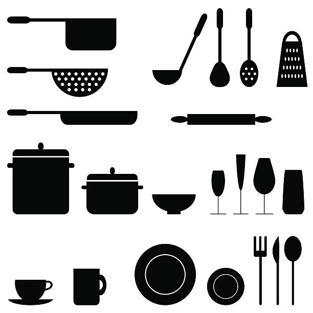 Kitchenware vector art illustration