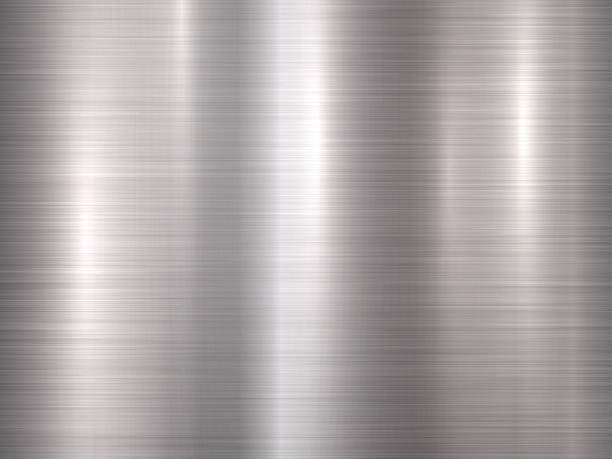 tło technologii z teksturą metalu - brushed aluminum steel backgrounds stock illustrations