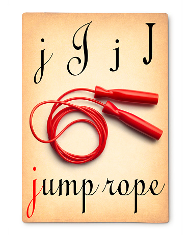 Red jump rope. Image made with a my Jump rope photo.
