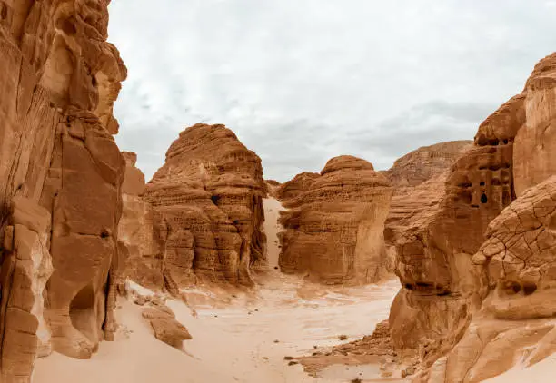 Sand White Canyon on Sinai Peninsula, Egypt
