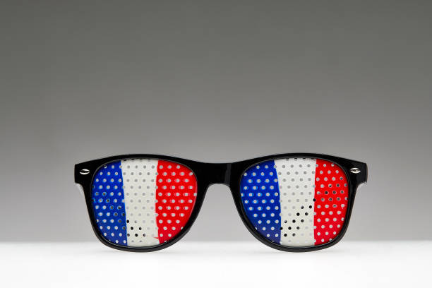 istock Sunglasses with french flag 981800640