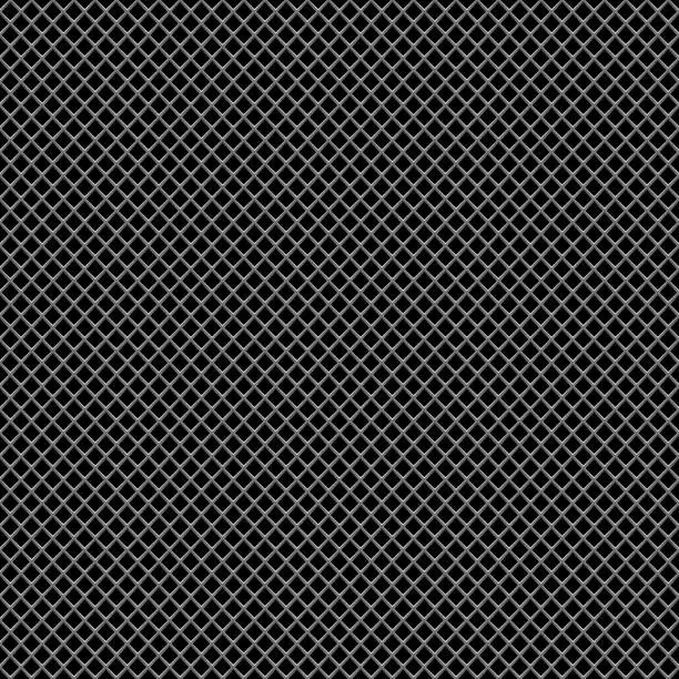 Vector illustration of Gray metal diamond mesh pattern seamless luxury background texture vector illustration.