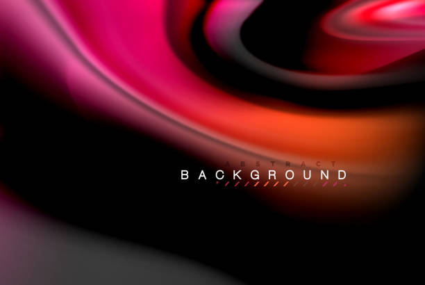 istock Fluid liquid colors design, colorful marble or plastic wavy texture background, glowing multicolored elements on black, for business or technology presentation or web brochure cover design, wallpaper 981824804