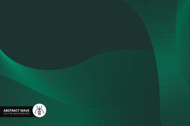 ilustrații de stoc cu fundal de tehnologie de model de linie - verde