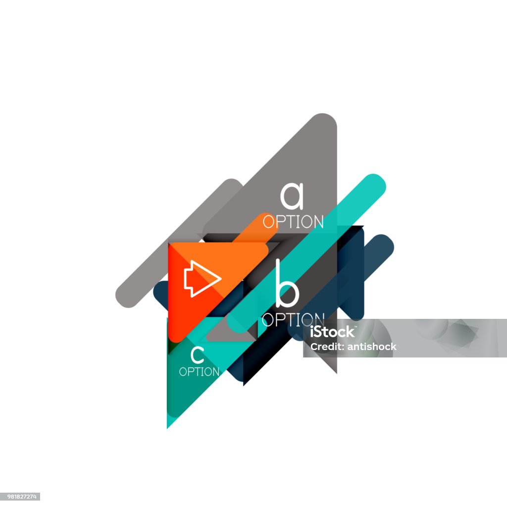 Triangle Data Visualization Design Option Infographic Layout Stock ...