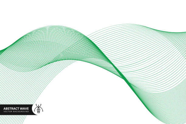 ilustrações, clipart, desenhos animados e ícones de fundo de ondas-arco-íris - green background wave abstract light