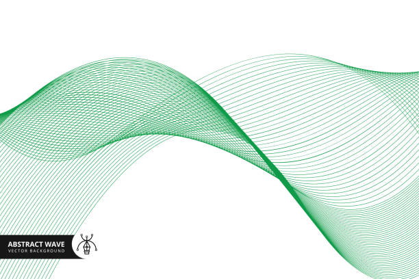 радужные волны фон - green background wave abstract light stock illustrations