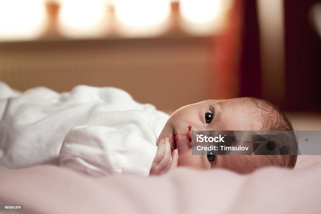 awake little newborn  Babies Only Stock Photo