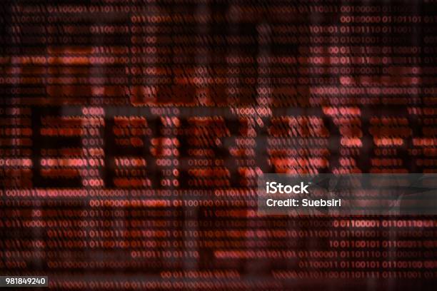 Network Error Cyber Space Business And Computer Problem Concepts Blue ...