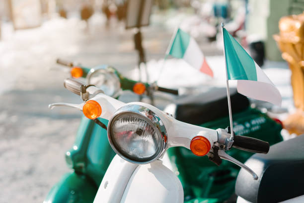 istock Retro scooter on the street 981873198